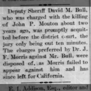 David M. Bull accused to killing John P. Mouton