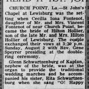 Marriage of Fontenot / Hollier
